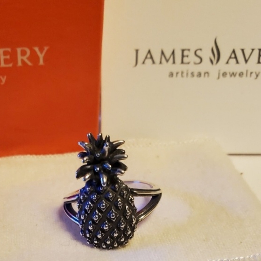 James Avery Retired Pineapple Ring,  size 9 - Picture 7 of 11